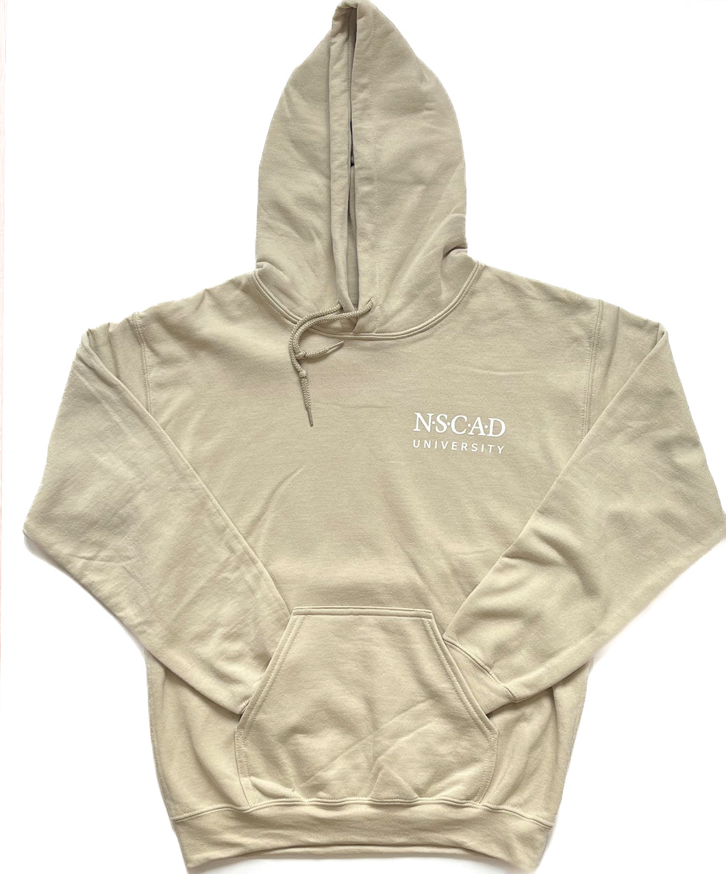 NSCAD Pullover Hoodie - Sand with White logo