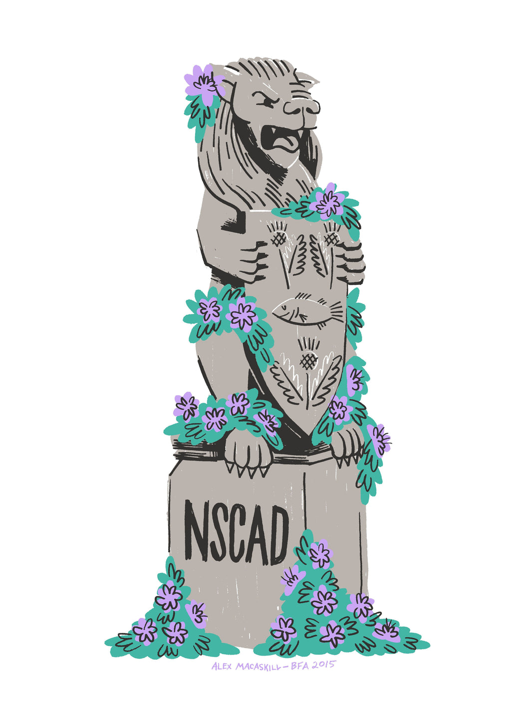 NSCAD Lion Acrylic Pin