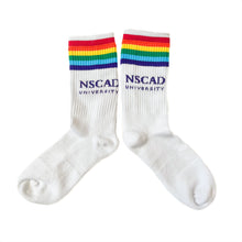 Load image into Gallery viewer, NSCAD Rainbow Crew Sock
