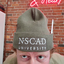 Load image into Gallery viewer, NSCAD Fine Knit Toque with Embroidery
