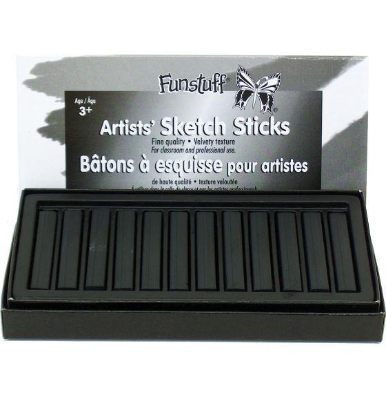 Compressed Charcoal Black Sketch Stick - 1 stick