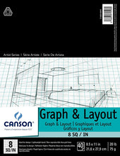 Load image into Gallery viewer, Graph &amp; Layout Pad - 8 sq./in - 40 sheets
