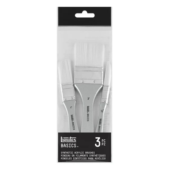 Liquitex Basics - 3pc Synthetic Acrylic Brush Set