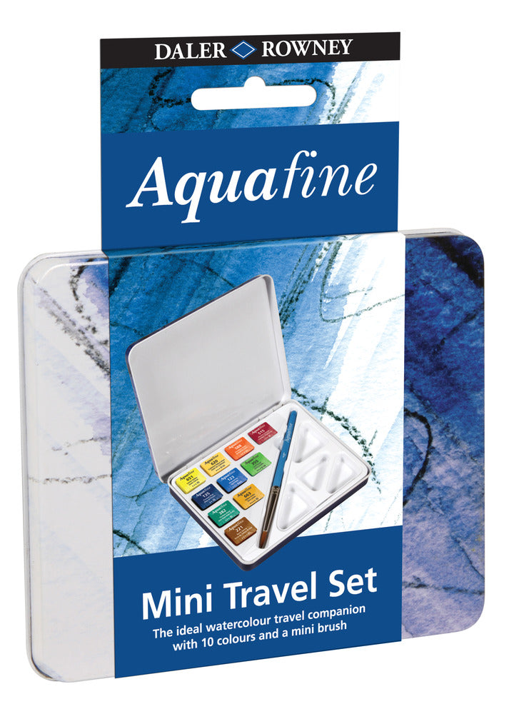 Mini coffret de voyage pour peinture aquarelle Aquafine 