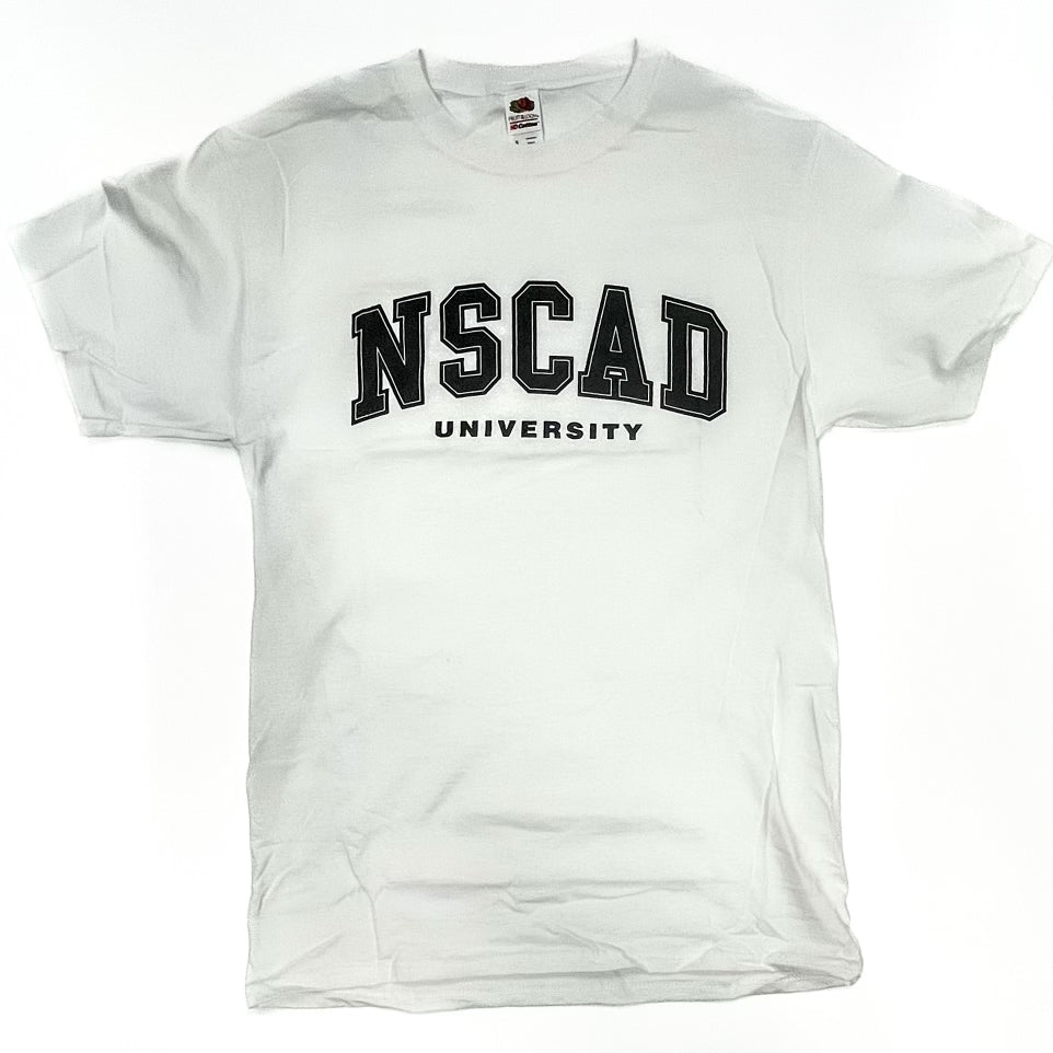 NSCAD White Collegiate Tee