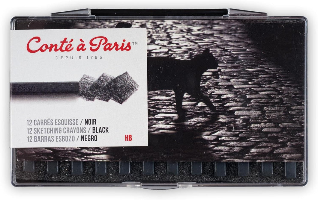 Conte stick 12 pack Black
