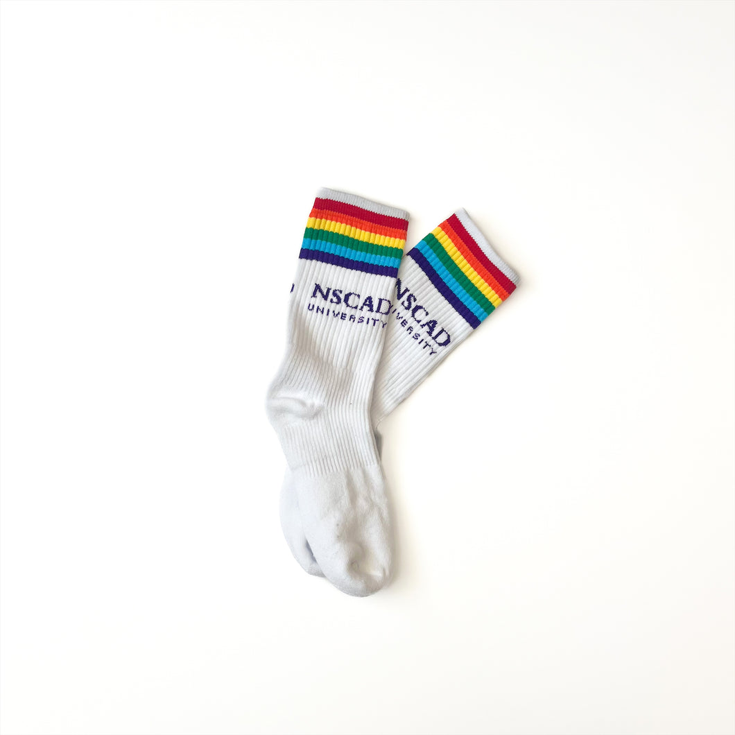 NSCAD Rainbow Crew Sock
