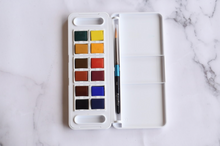 Load image into Gallery viewer, Mini Travel Watercolour Set 12-Half Pans
